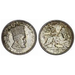 Empire of Ethiopia. Zuditu Empress (1916-1930). 10 Mantonas EE1923. XF