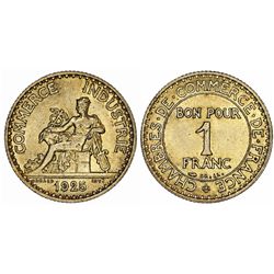 France. Republic. 1 Franc 1925. BU