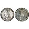 Great Britain. Queen Victoria (1837-1901). Silver Six Pence 1887. Choice VF, toned