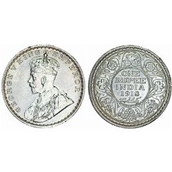 India: British India. king George V (1911-1935). AR Rupee 1918 B. UNC