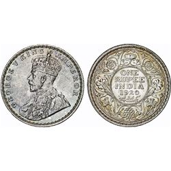 India: British India. king George V (1910-1936) AR Rupee 1920 B. UNC
