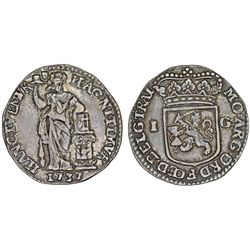 Netherlands. Utrecht. AR 1 Gulden 1737. Choice XF, toned.