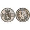 Norway under Sweden. Oscar II (1872-1907). 5 Skillings 1896. Nice Choice AU.