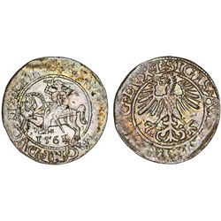 Poland. Lithuania. Sigismund II Augustus (1546-1572). Silver Half Gross 1561. Nice XF