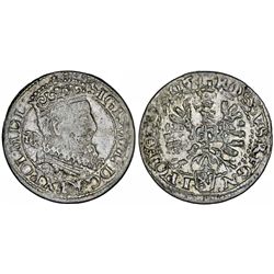 Poland. Krakow. king Sigismund III (1587-1632). Silver Gross 1606. XF/AU