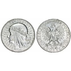 Poland. II Republic (1918-1939). AR 10 Zloty 1932. AU