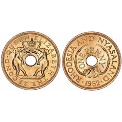 Rhodesia. Elizabeth II. Bronze Penny 1962. Choice UNC
