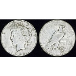 USA. AR Dollar "Peace" 1922 S. VF35