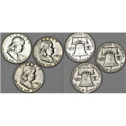 USA. AR Half Dollar "Bell" 1951. Lot of  3 Pieces.