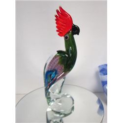 Murano Glass - Parrot with multicolored