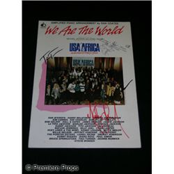 We Are the World Sheet Music Signed by Michael Jackson and Others