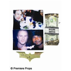 Screen Used Batarang and Prop Money from The Dark Knight