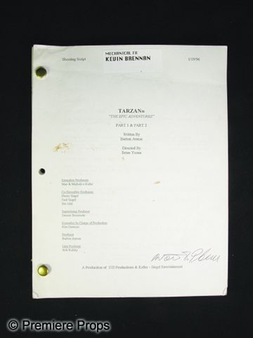 Tarzan: The Epic Adventures Script Signed by Walter Phelan
