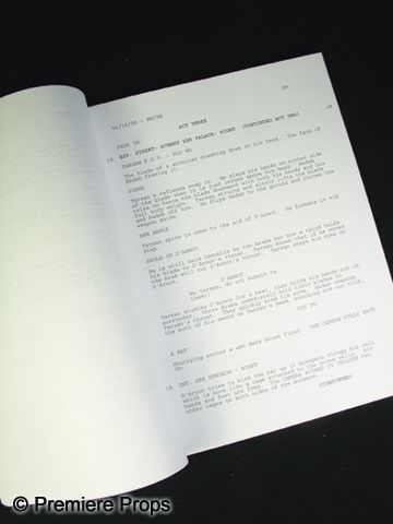 Tarzan: The Epic Adventures Script Signed by Walter Phelan