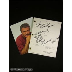 The Longest Yard Signed Burt Reynolds and Richard Kiel Script