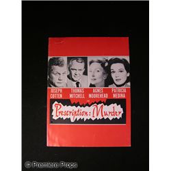 Prescription Murder Cast Signed Program