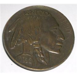 Large Brass Buffalo Head Nickel Belt Buckle with a Stamp on the back of it!!