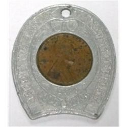 1948-D Lincoln Cent in a *GOOD LUCK HORSESHOE* Holder!!