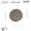 Image 1 : 1907 Indian Head Penny RARE *MS HIGH GRADE*!!