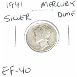 1941 Mercury Silver Dime *EXTRA FINE-40 HIGH GRADE - NICE COIN*!!