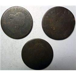 3 half pennys 2  Draped Bust one Classic Head very weak dates