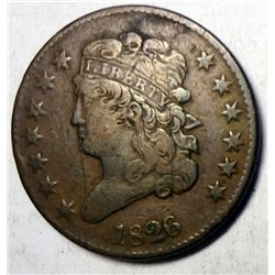 1826 half cent Fine couple marks obverse