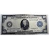 Image 1 : 1914  blue seal $10 FRN  VF/XF