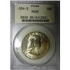 Image 1 : 1954  NGC65 and a 54S PCGS65 Franklin half $