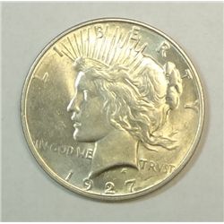 1927-D PEACE DOLLAR ORIGINAL AU+