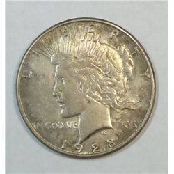 1928-S PEACE DOLLAR XF/AU