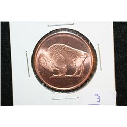 2011 Buffalo Copper Round, .999 fine 1/4 oz.