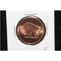 2011 Buffalo Copper Round, .999 fine 1/4 oz.