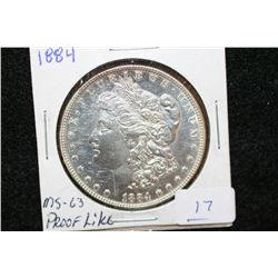 1884 Silver Morgan $1, Proof Like