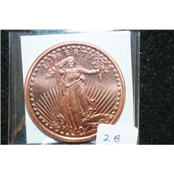 2011 Liberty Copper Round, .999 fine 1 oz.