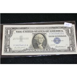 1957 US Silver Certificate $1, Blue Seal, #V36254615A