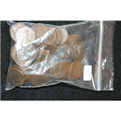 Indian Head Penny, various dates & conditions, lot of 100