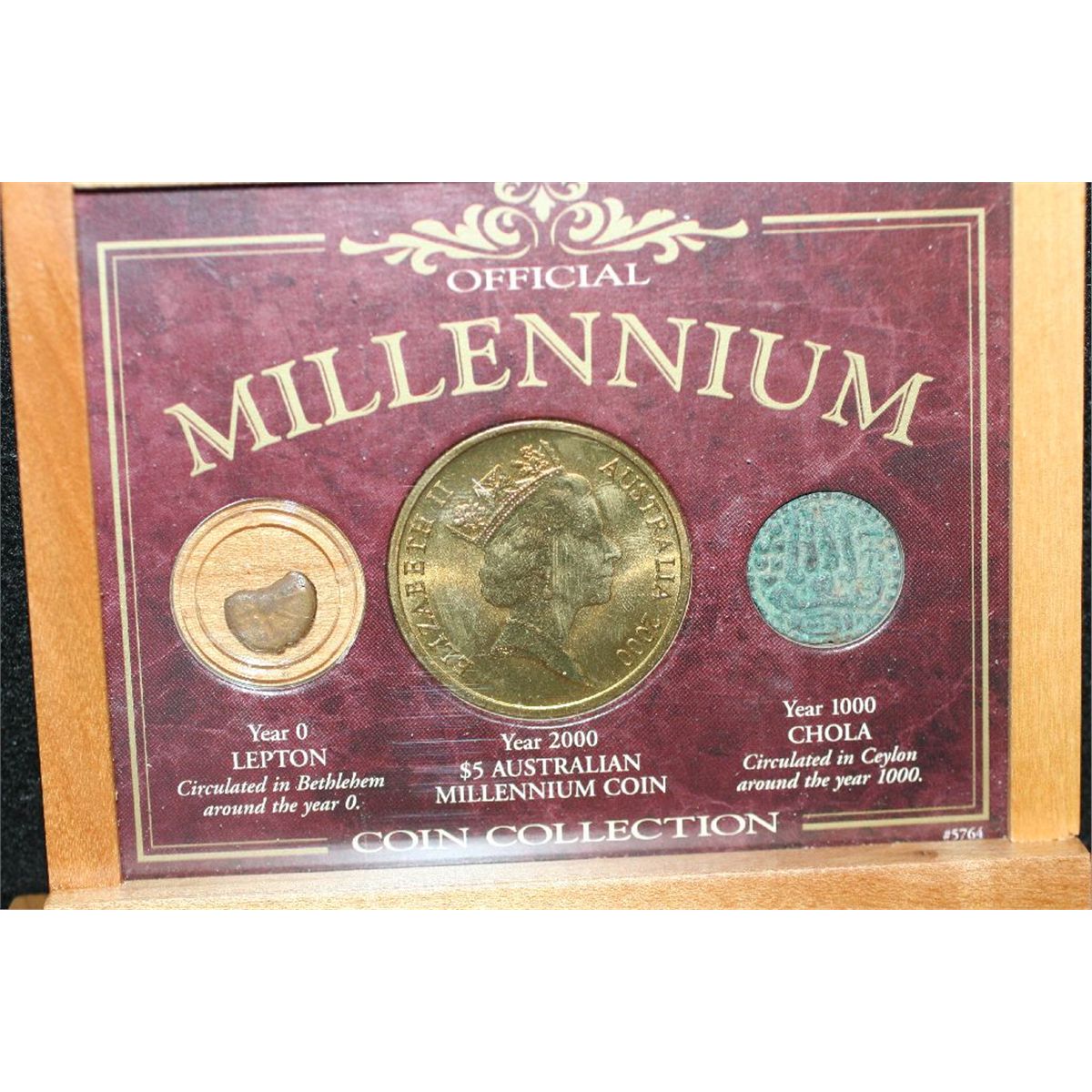 Official Millennium Coin Collection to include Lepton, Chola & 2000 Australian 5 Millennium coin Official Millennium Coin Collection to include Lepton, Chola & 2000 Australian 5 Millennium coin
