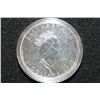 Image 2 : 2001 Canada Elizabeth II $5 Foreign Coin w/Enameled Mapleleaf, 9999 Fine Silver 1 Oz.