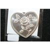 Image 2 : Silver Heart Shaped .999 Fine Silver 1 Oz.