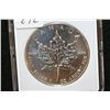 Image 1 : 1989 Canada $5 Foreign Coin w/Mapleleaf, 9999 Fine Silver 1 Oz., MCPCG graded MS70