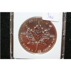 1989 Canada $5 Foreign Coin w/Mapleleaf, 9999 Fine Silver 1 Oz., MCPCG graded MS70