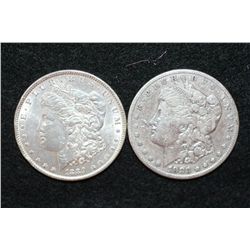1883-S & 1889 Silver Morgan $1, lot of 2
