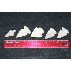 Vintage Indian Arrowhead, lot of 5