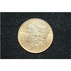 1886 Silver Morgan $1, Gold Dipped Appearance