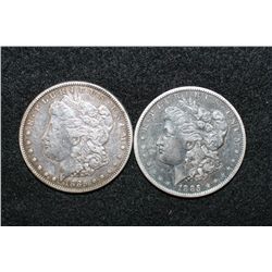 1885 & 1885-O Silver Morgan $1, lot of 2