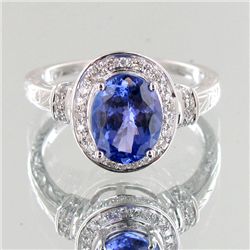 2.13ct Tanzanite Diamond 14k Ring (JEW-3509)