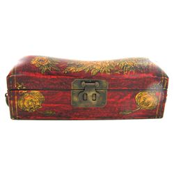 Chinese Leather Covered Pillow Box (ANT-1929)