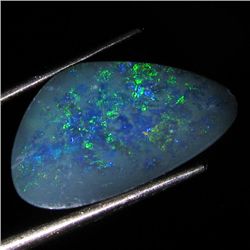 3.95ct Australian Black Opal Doublet Full Fire (GEM-36427)