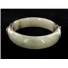 Image 1 : 220ct Top Green Jade Silver Bracelet (JEW-3829)