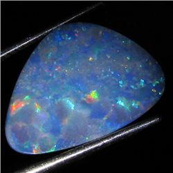 5ct Australian Black Opal Doublet Full Fire (GEM-36445)